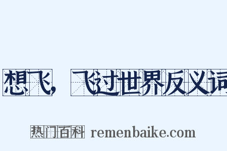 想飞，飞过世界反义词是什么意思的图片